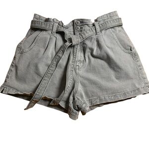 American Eagle Coastal Cowgirl 10 Boho Paperbag Waist Denim Shorts Coastal